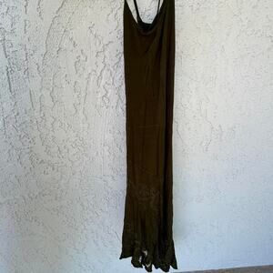 Y2k green maxi dress